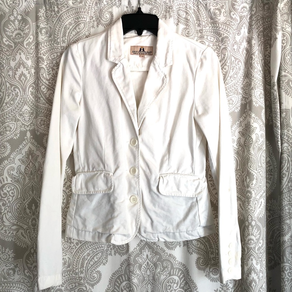 JUICY COUTURE Cream White Blazer